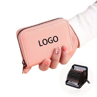 Small Credit Card Holder Wallet w/Zipper