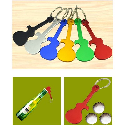 Guitar Bottle Opener with Keychain