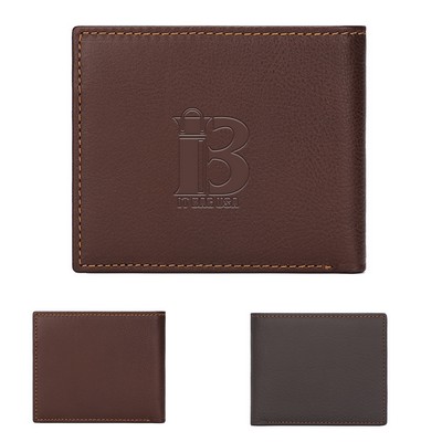 Mens Genuine Leather Bifold Credit Card Bag