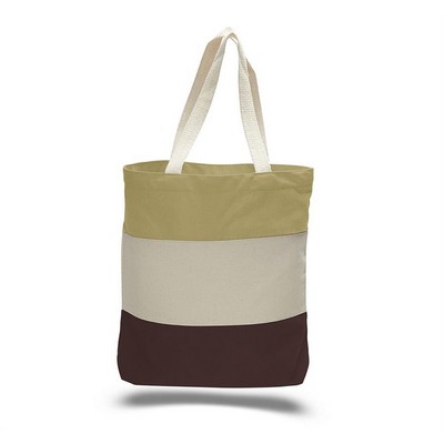 Canvas Tri Color Professional Tote Bag