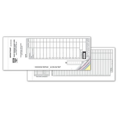 Deposit Tickets Sets, Loose, Maximum Entry Format - 3-Part Forms