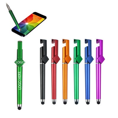 3-in-1 Touch Screen Stylus Pen w/Phone Stand