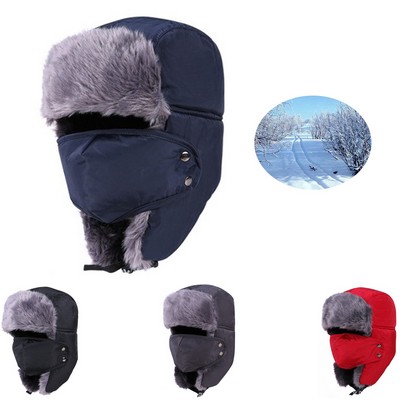 Insulated Men's Trapper Hat with Plush Lining