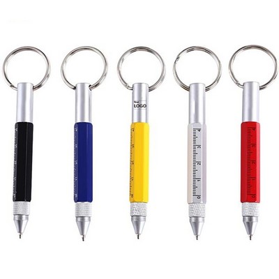 Multifunction Metal Pen with Keychain