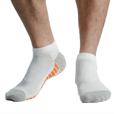 Knitted Low Cut Ankle Sports Socks w/Cushioned Bottom