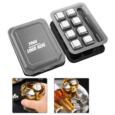 8 PCS Reusable Whiskey Stones w/ Tong