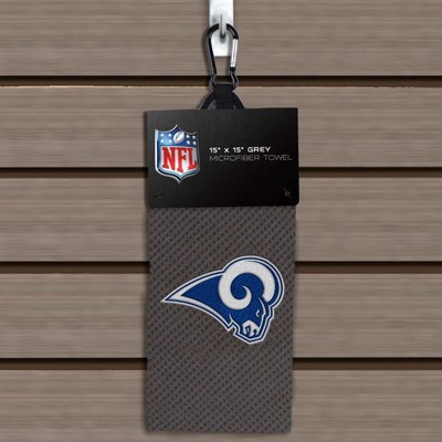 Nfl - Golf Towel, 15"X15" Grey Microfiber