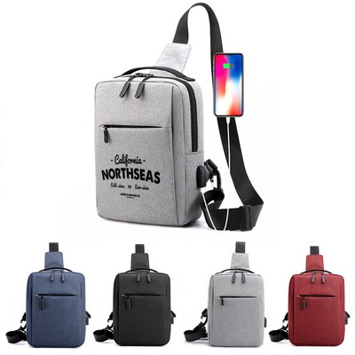 Waterproof Crossbody w/USB Charging Port