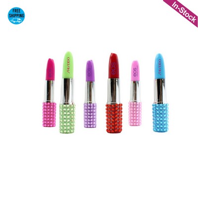 Rhinestone Lipstick Style Ballpoint Pen