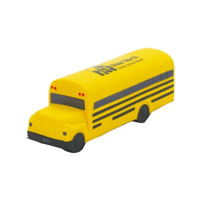 Foam Yellow School Bus Shaped Stress Ball