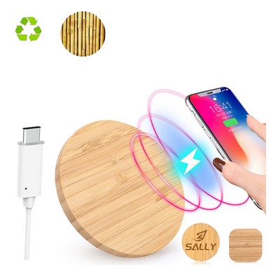 Panda Bamboo 5W Wireless Charger With Dual Usb Ports