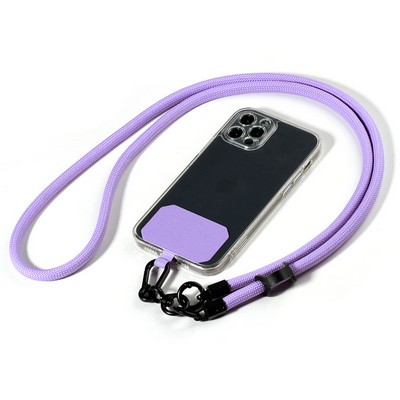 Anti-Loss TPU Phone Back Clip with Neck Strap