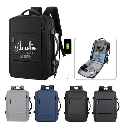 29L Large Expandable Waterproof Business Travel Backpack