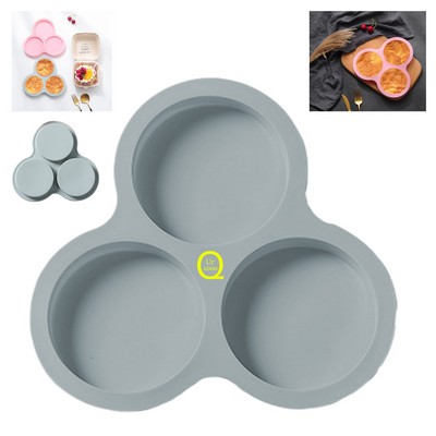 3 Holes Cupcake Baking Silicone Mold