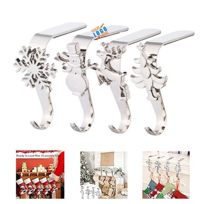 Christmas Fireplace Metal Hooks