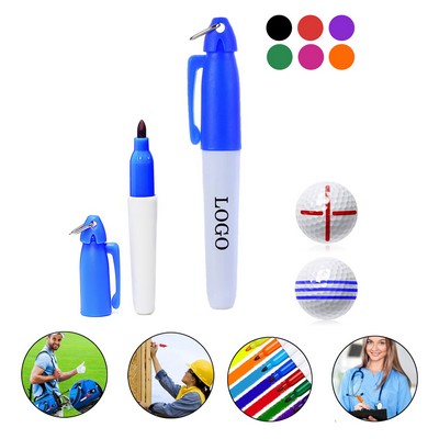 Golf Ball Marker Pen with Line Drawing Feature