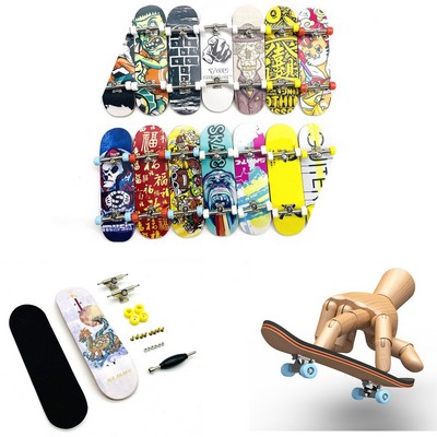 Mini Wooden Finger Skateboard Toy