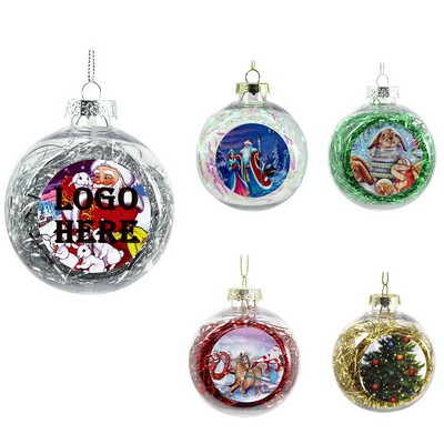 Handmade Stickers Transparent Plastic Christmas Balls