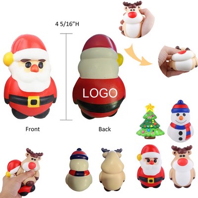 Christmas PU Foam Santa Xmas Tree Stress Relief Toys Squeeze Toys