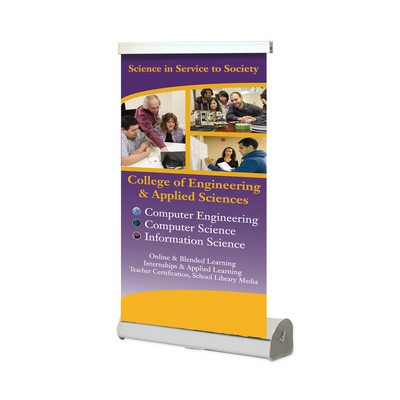 Workhorse - Full Color 12" Table Top Retractable Banner