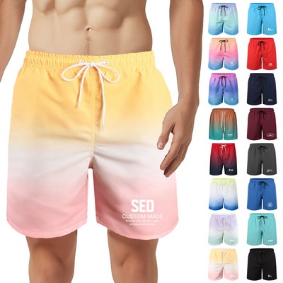 Sublimation Drawstring Casual Summer Beach Shorts