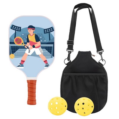 Glass Fiber Pickleball Set w/ Shoulder Bag