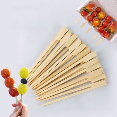 3.9''Bamboo Wooden Paddle Picks