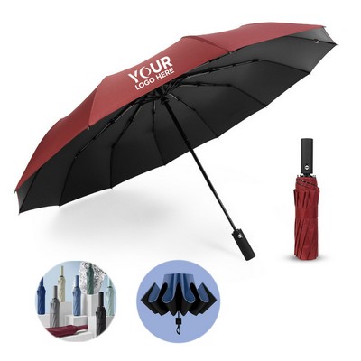 12-Bone Automatic Folding Sun Umbrella