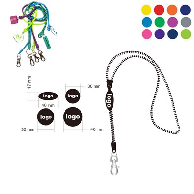 Zipper Lanyard With Custom Tag