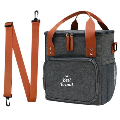 Insulated Lunch Cooler Bag with Handle and Shoulder Strap