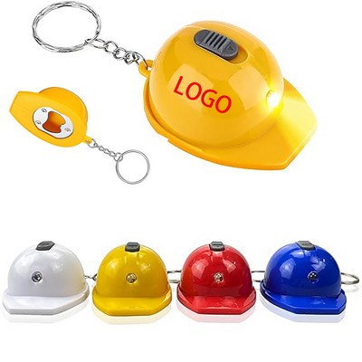 Mini Hard Hat Flashlight W/Keychain