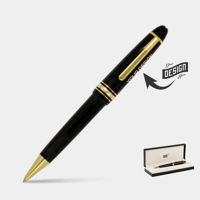 MONTBLANC® Legrand Luxury Ball Point Black & Gold Trim Pen w/ Gift Box