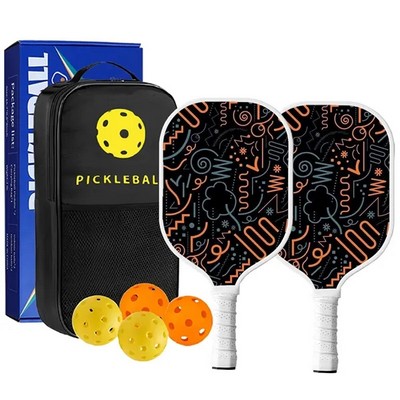 T300 Carbon Fiber Pickleball Paddle Set Lightweight Durable