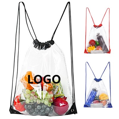 Clear Waterproof Stadium Bag with Drawstring