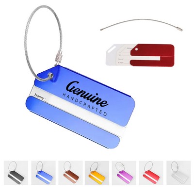 Airplane Luggage Tag with Keychain