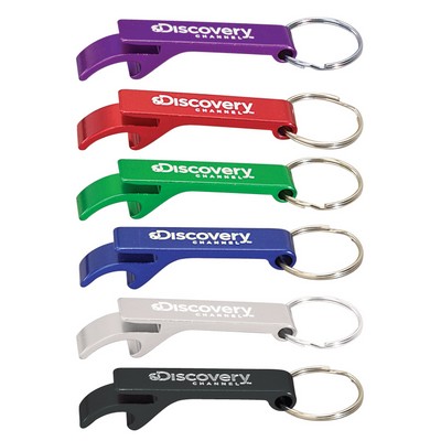 Anodized Aluminum Bottle Opener Keyring