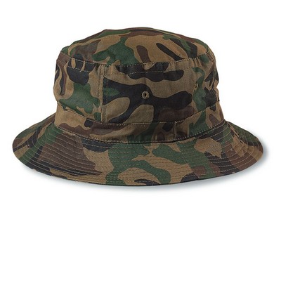 Green Camouflage Bucket Hat (Small Or Large)