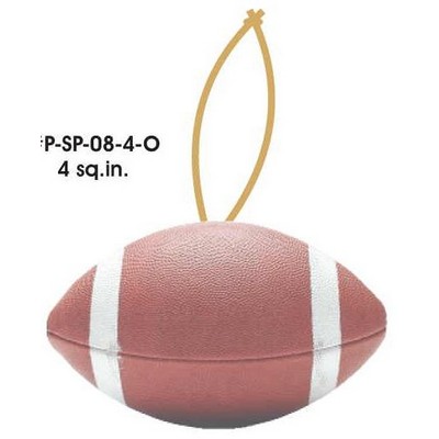 Football Promotional Ornament w/ Black Back (4 Square Inch)