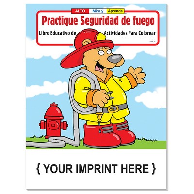 Practice Fire Safety - Practique Seguridad de fuego Spanish Coloring Book