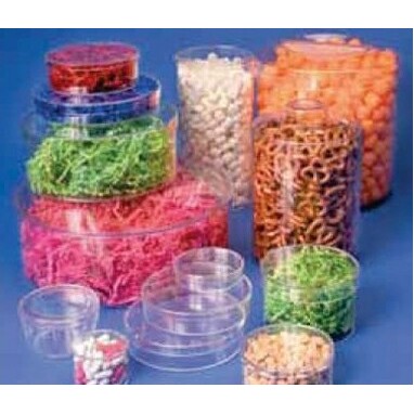 Standard Quality Rigid Clear Round Plastic Box (4 1/4"x7/8")