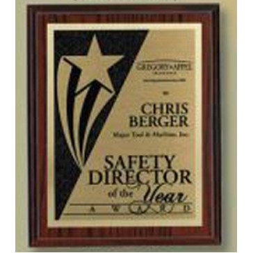 Cherry Finish Plaque w/Plate (6"x8")