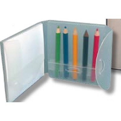 Small Art Kit w/ 5 Assorted Color Pencils & 20 Blank Sheet Paper