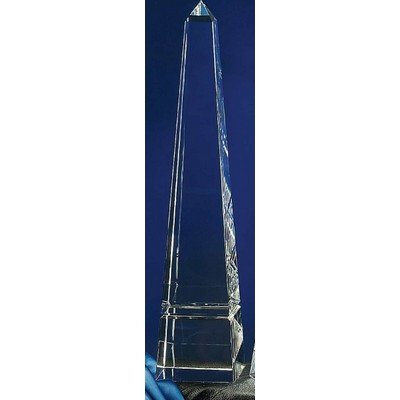 Grooved Obelisk Optic Crystal Award (2½"x12")