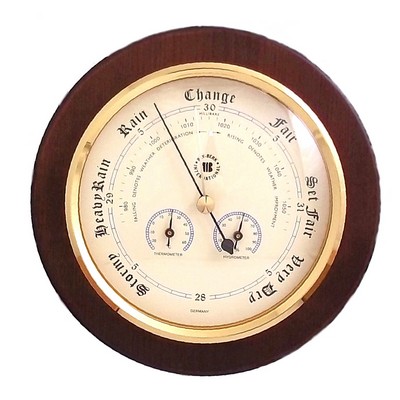 Weather Station On Cherry Wood