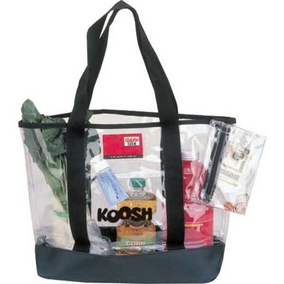 Clear Vinyl Tote Bag (20"x14"x6")