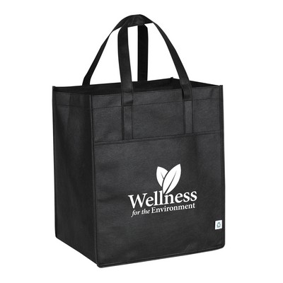 10" Non Woven Grocery Tote W/ Large Front Pocket