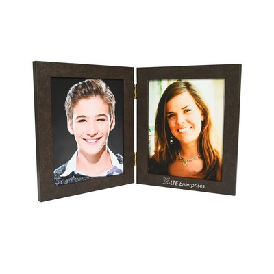 Buckingham Leather Hinged Double 8" x 10" Frame