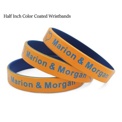 Custom Color Coated Silicone Wristband