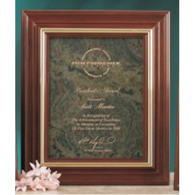 Custom Genuine Green Granite Executive Plaque (8"x10")