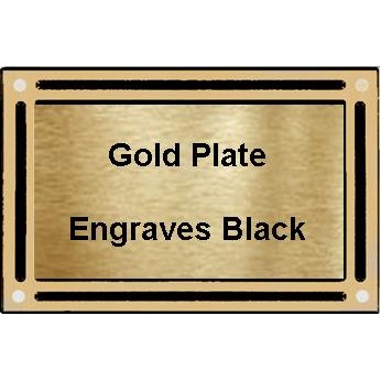 6" x 8" Black/Bronze Cast Aluminum w/5" x 7"" Plate